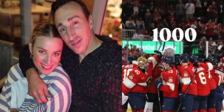 Brad Marchand’s wife Katrina gushes over beau’s 1000-point NHL career milestone