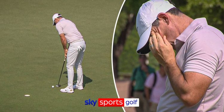 'Just a drop in concentration!' | McIlroy MISSES tiny putt in chase for Dubai title!