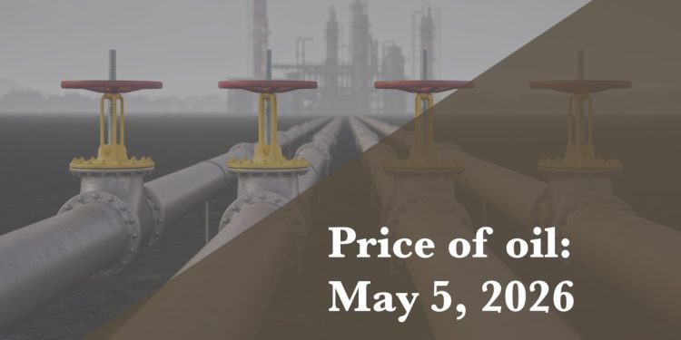 Current price of oil as of May 5, 2026